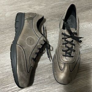 Mephisto Runoff Air Jet System Sneaker Metallic Suede Shoe